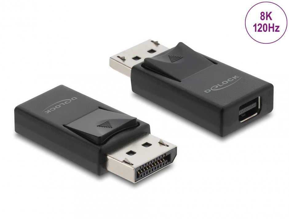 Adaptor Delock 61074 DisplayPort 2.1 8K 120Hz HDR10