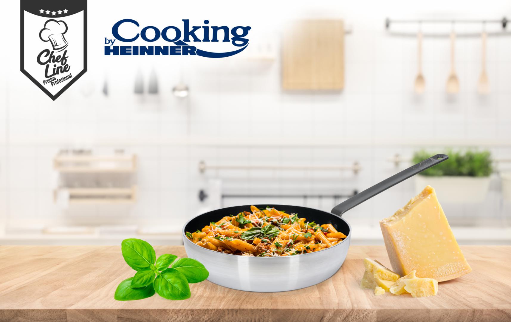 Tigaie Wok Heinner 30cm Chef Line - Antiaderentă, Inducție - imagine 4