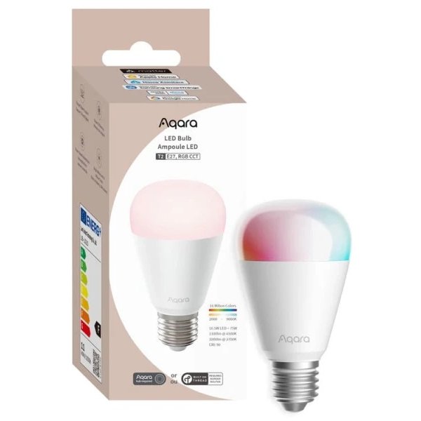 Bec LED RGB Aqara Bulb T2, E27, 1100 lm, Thread, Zigbee