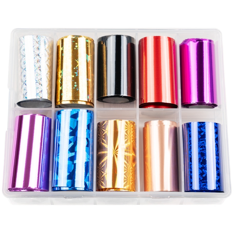 Set Folii Transfer Unghii LUXORISE Holo Escape, 10 buc