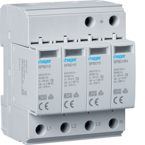 Descarcator supratensiune Hager SPB413, 4P