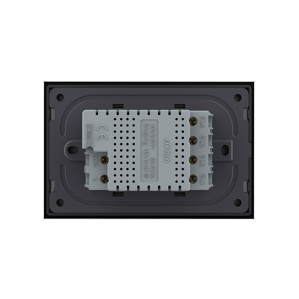 Intrerupator Touch Livolo CVADRUPLU Sticla Standard Italian - imagine 8