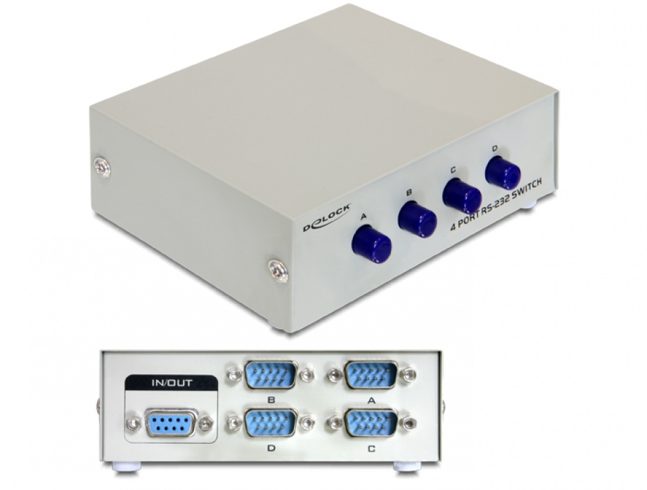 Switch Serial RS-232 4 Porturi Delock