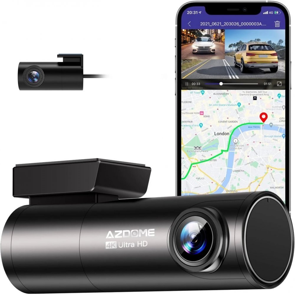 AZDOME M300S 4K Dual Cam + WiFi & GPS