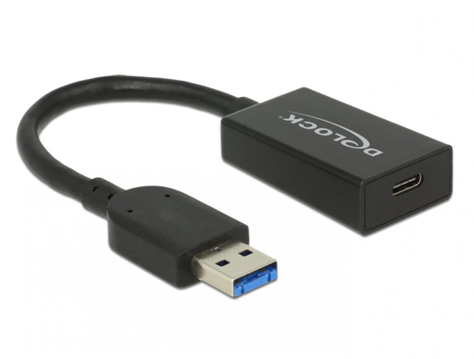 Adaptor USB 3.1-A la Tip C Delock 10Gbps, Negru