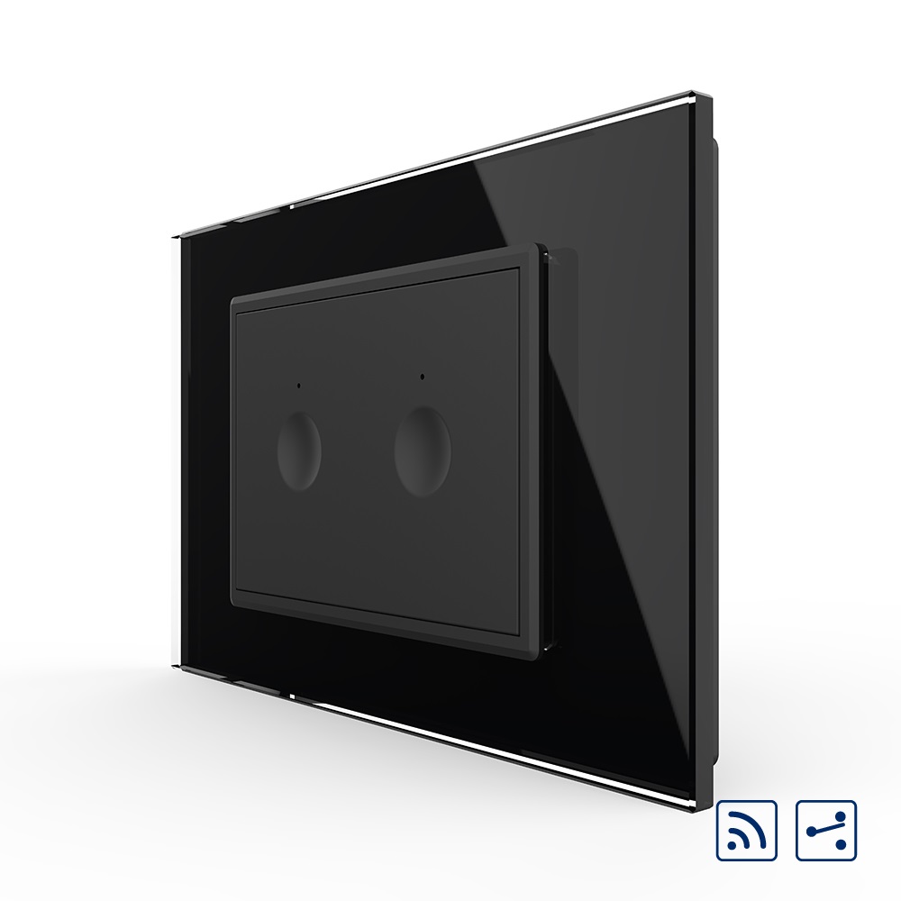 Intrerupator Dublu Touch Wireless Livolo, Sticla - imagine 5