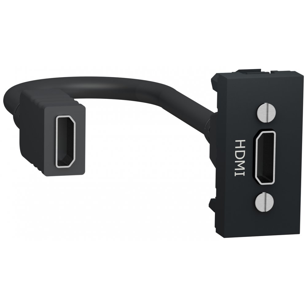 Priza HDMI Schneider Noua Unica, Antracit