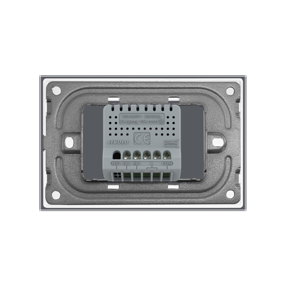 Întrerupător Touch Livolo Dublu Sticlă - imagine 12