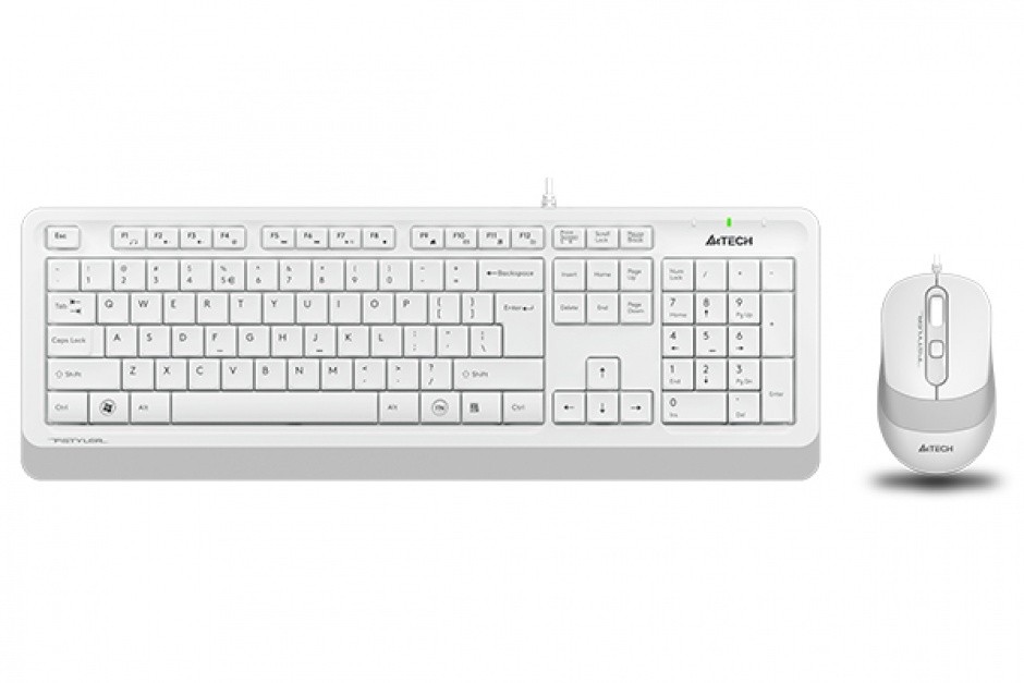 Kit Tastatura si Mouse A4TECH Fstyler F1010-W Alb