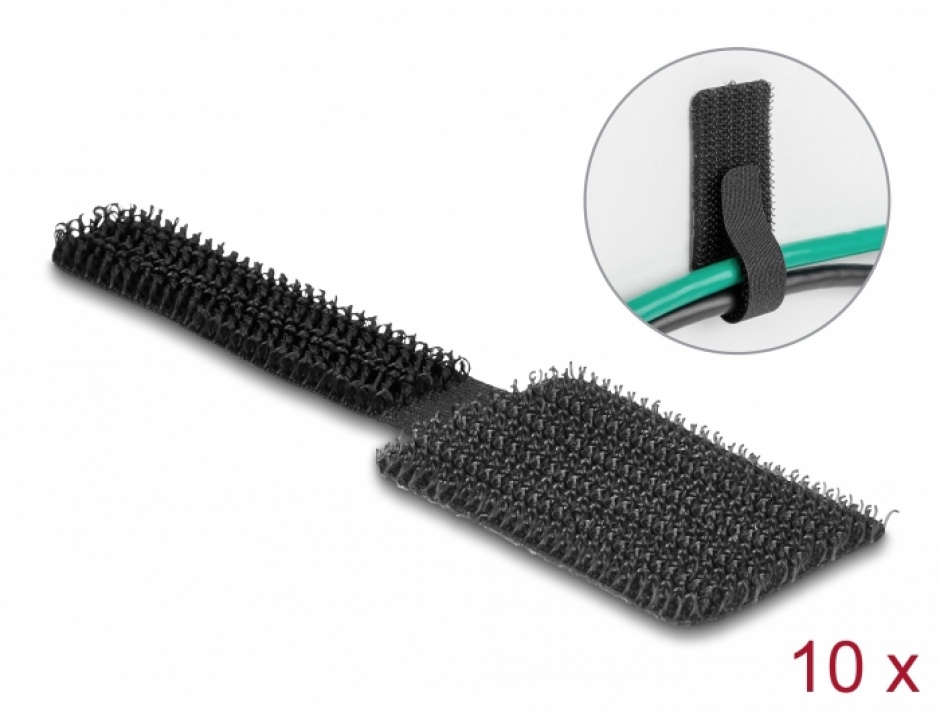 Set 10 cureluse Delock reutilizabile cu adeziv