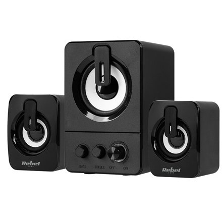 Boxe PC 2.1 Rebel CS-50 USB, Alimentare Simplă