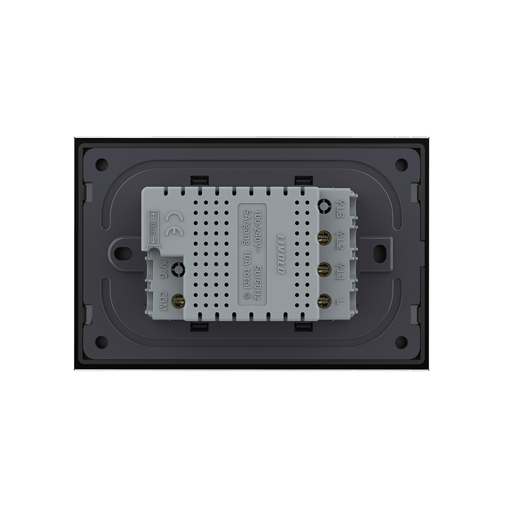Intrerupator Touch Dublu Livolo, Rama Sticla, Standard Italian - imagine 8