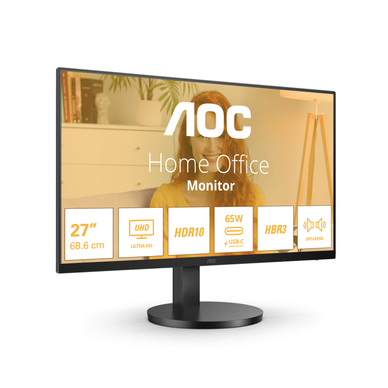 Monitor AOC U27B3CF 27" 4K IPS USB-C 65W - Profesional