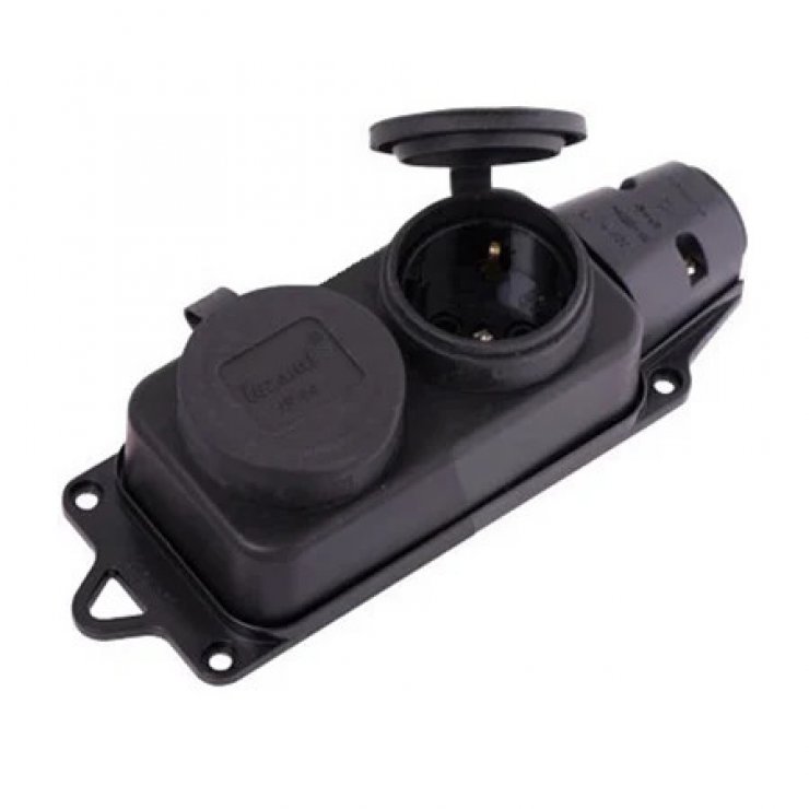 Grup 2 Prize Schuko 16A Cauciuc Negru Oem E-PS2BL
