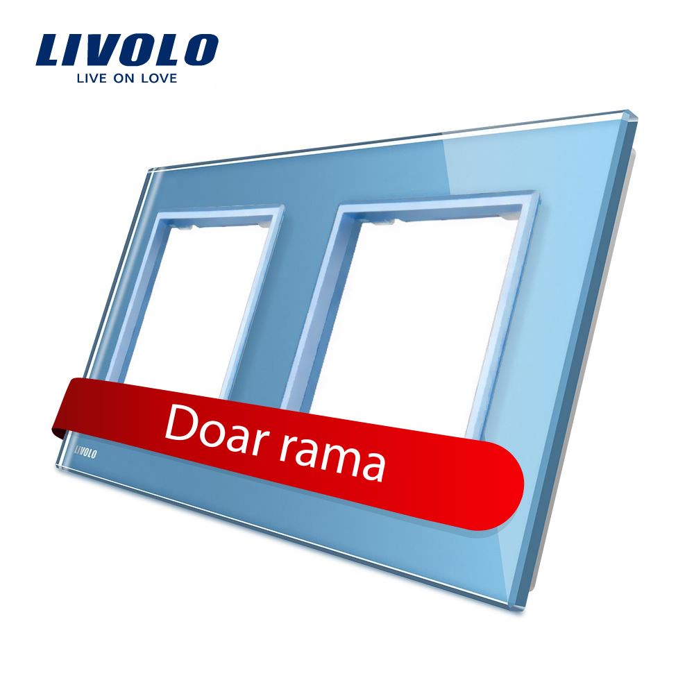 Ramă Priză Dublă Livolo, Sticlă Crystal - imagine 13
