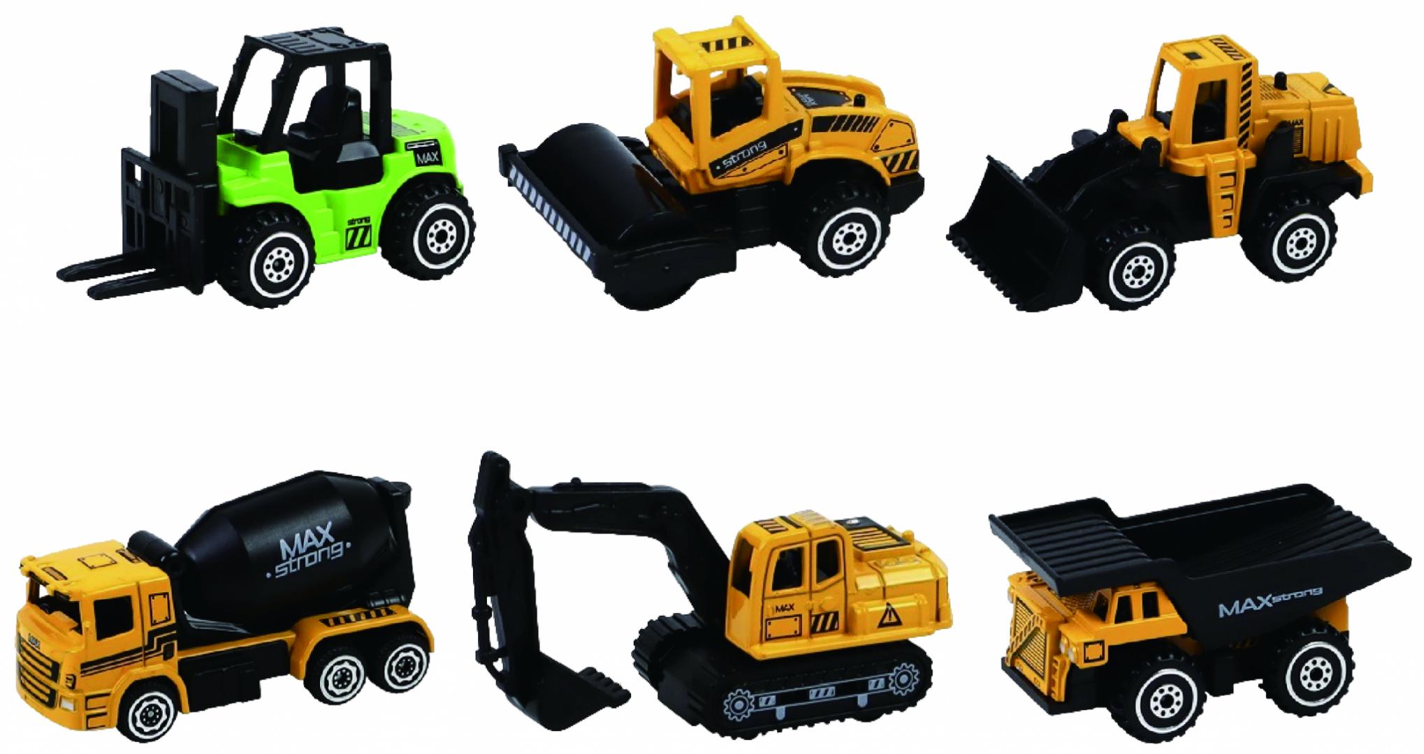 Set 6 Utilaje Die Cast 1/64 - Cevodle, Machete Metal Premium