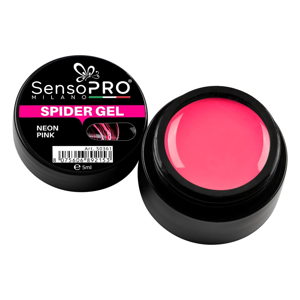 Spider Gel SensoPRO Neon Pink 5ml - Linii Fine