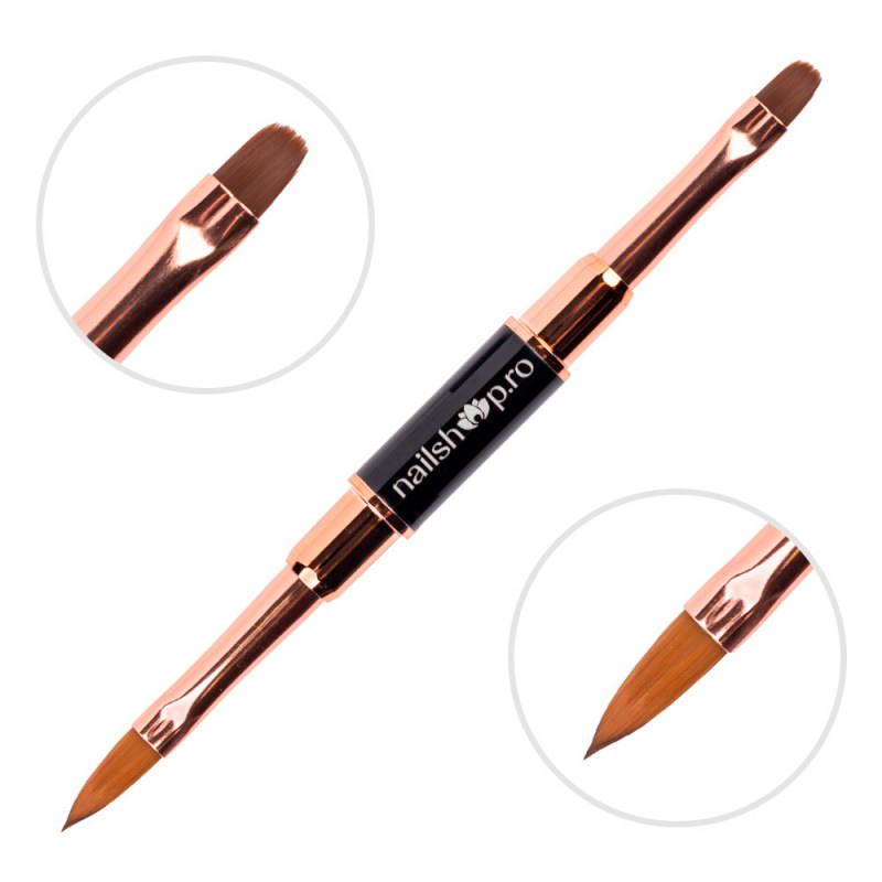 Pensula Gel Nailshop 2 capete Oval #6 Sharp #6