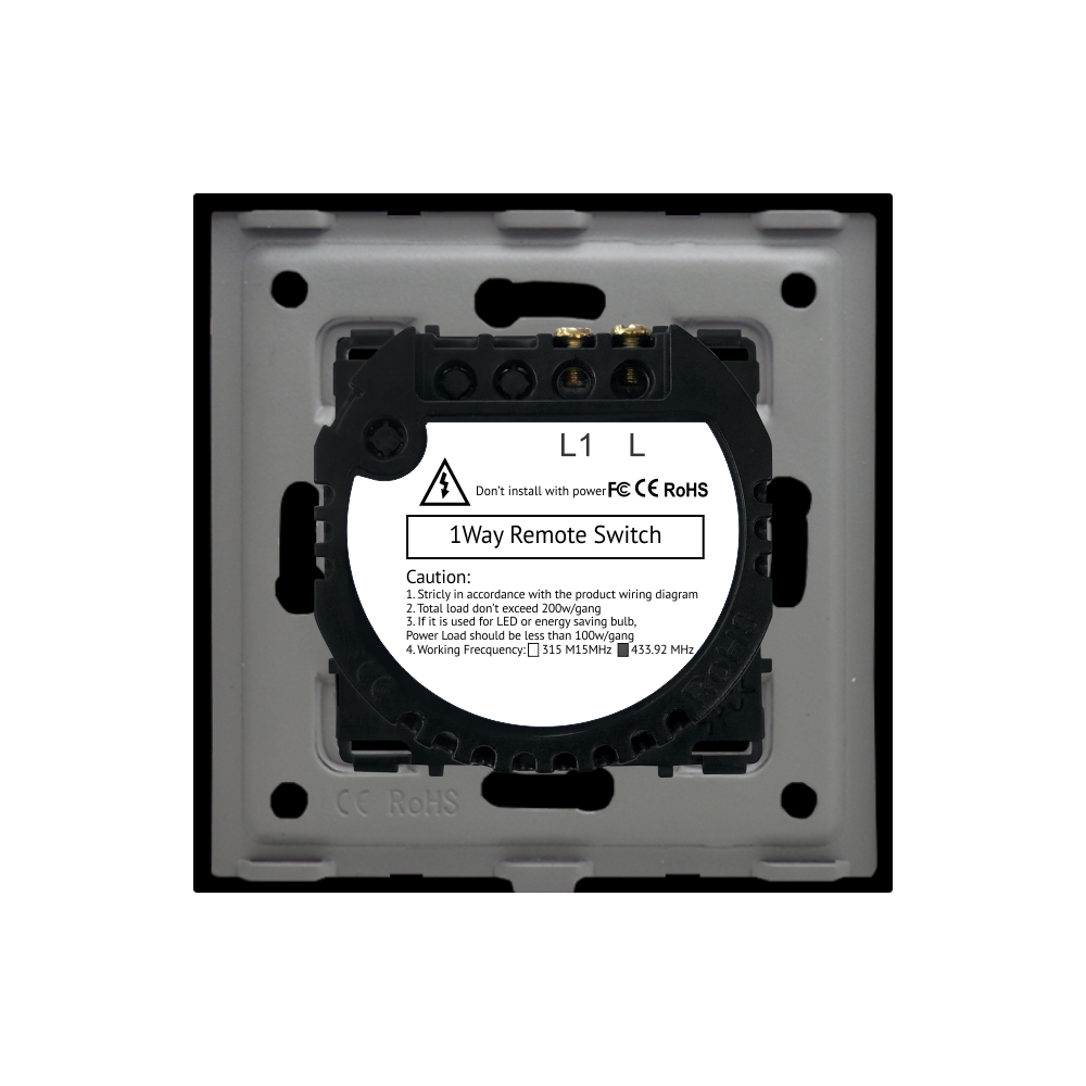 Intrerupator Touch RF433 Luxion Sticla, Telecomanda Inclusa - imagine 8