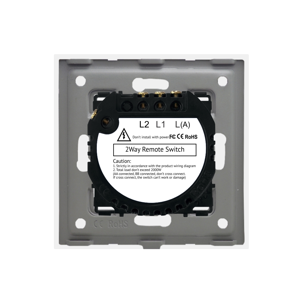 Intrerupator Touch Dublu Cap Scara RF433 LUXION - imagine 4
