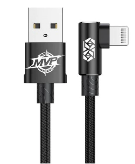 Cablu Baseus Lightning 90° Negru 1m