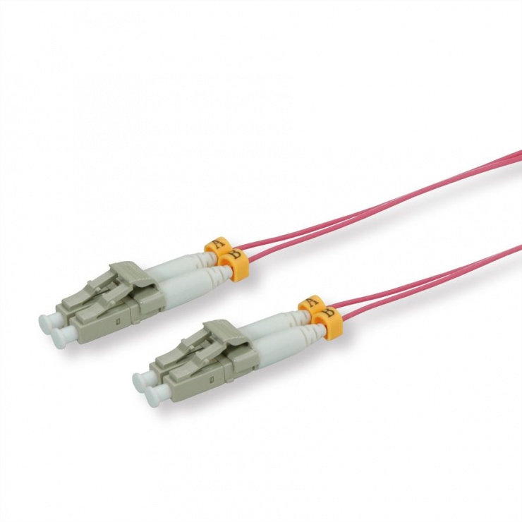 Cablu Fibra Optica LC-LC OM4 10m Slim Roline