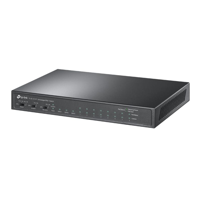 Switch TP-Link PoE+ 8 Porturi - 65W, Gigabit, SFP - imagine 2