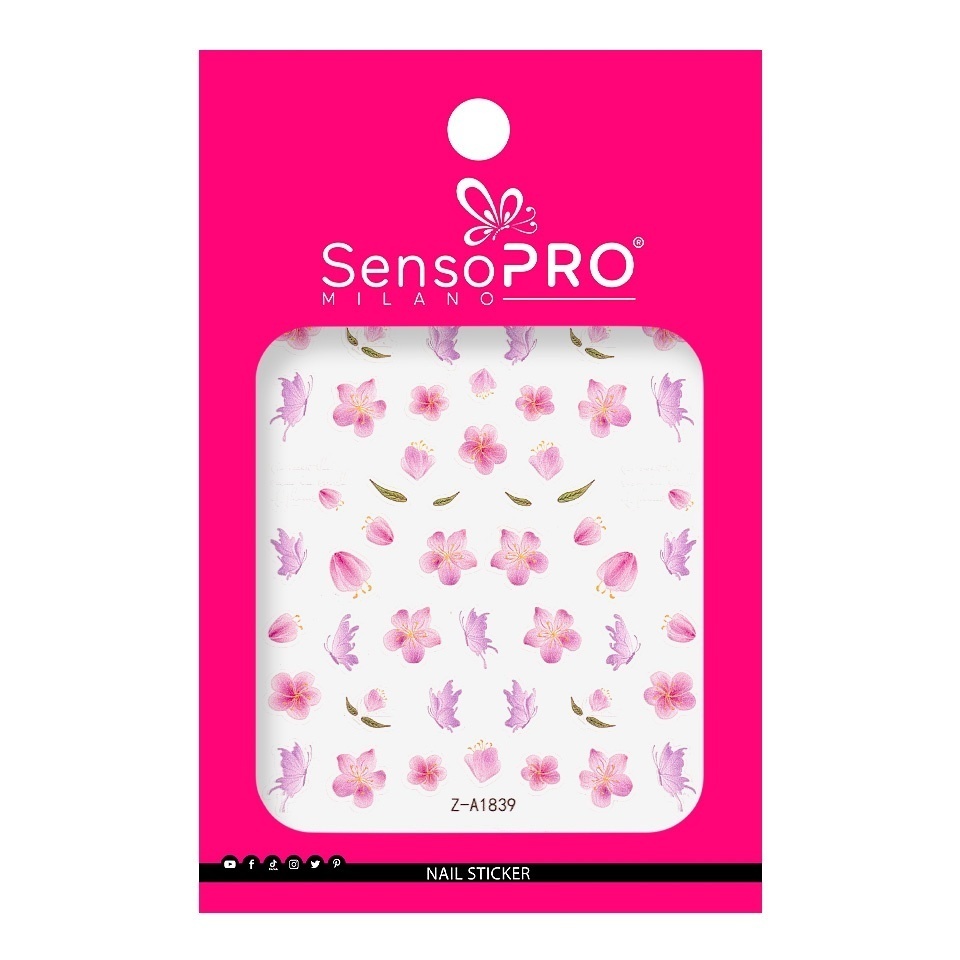Abtibild Unghii SensoPRO Pink Blossom