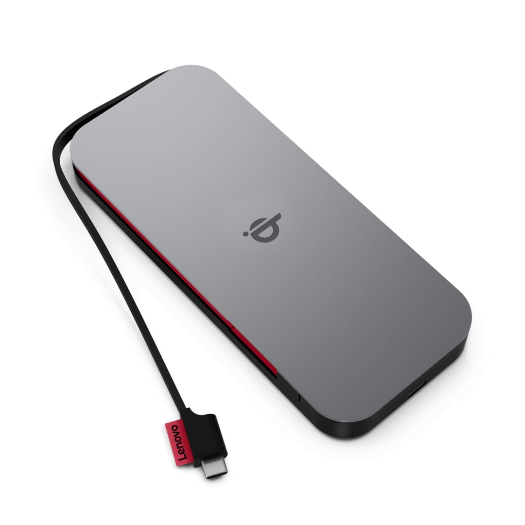 Power Bank Lenovo Go USB-C 10000mAh Qi Wireless Gri - imagine 7