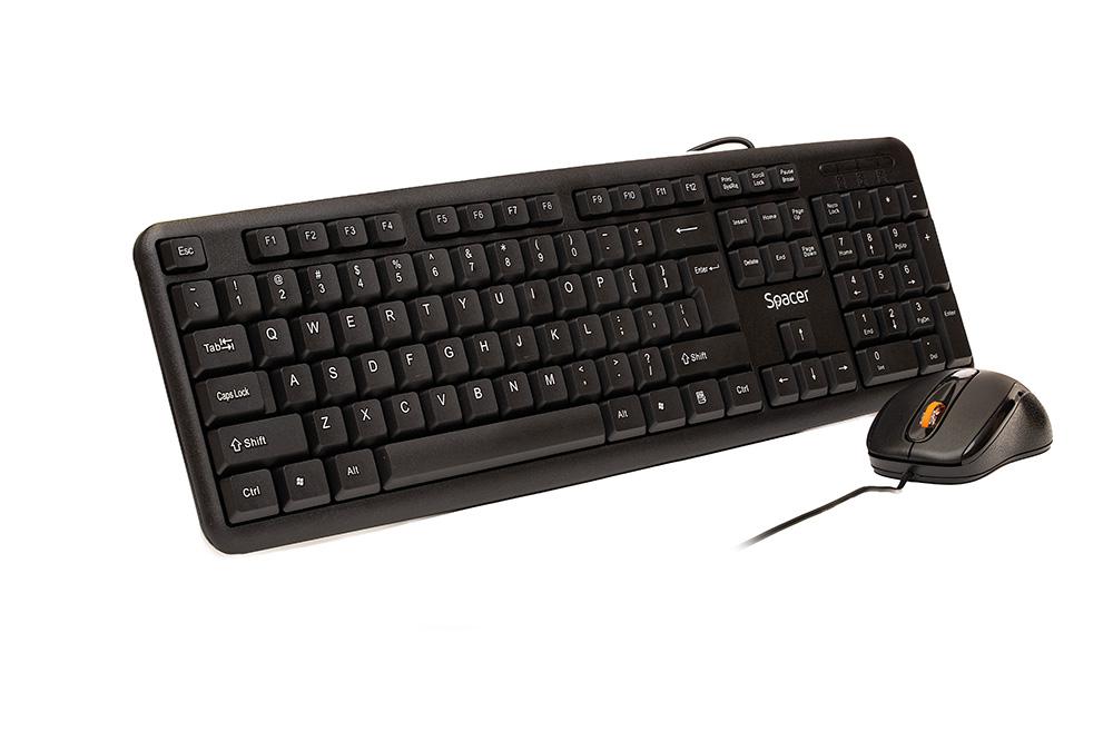 Kit Tastatura si Mouse USB Spacer SPDS-S6201 - Black