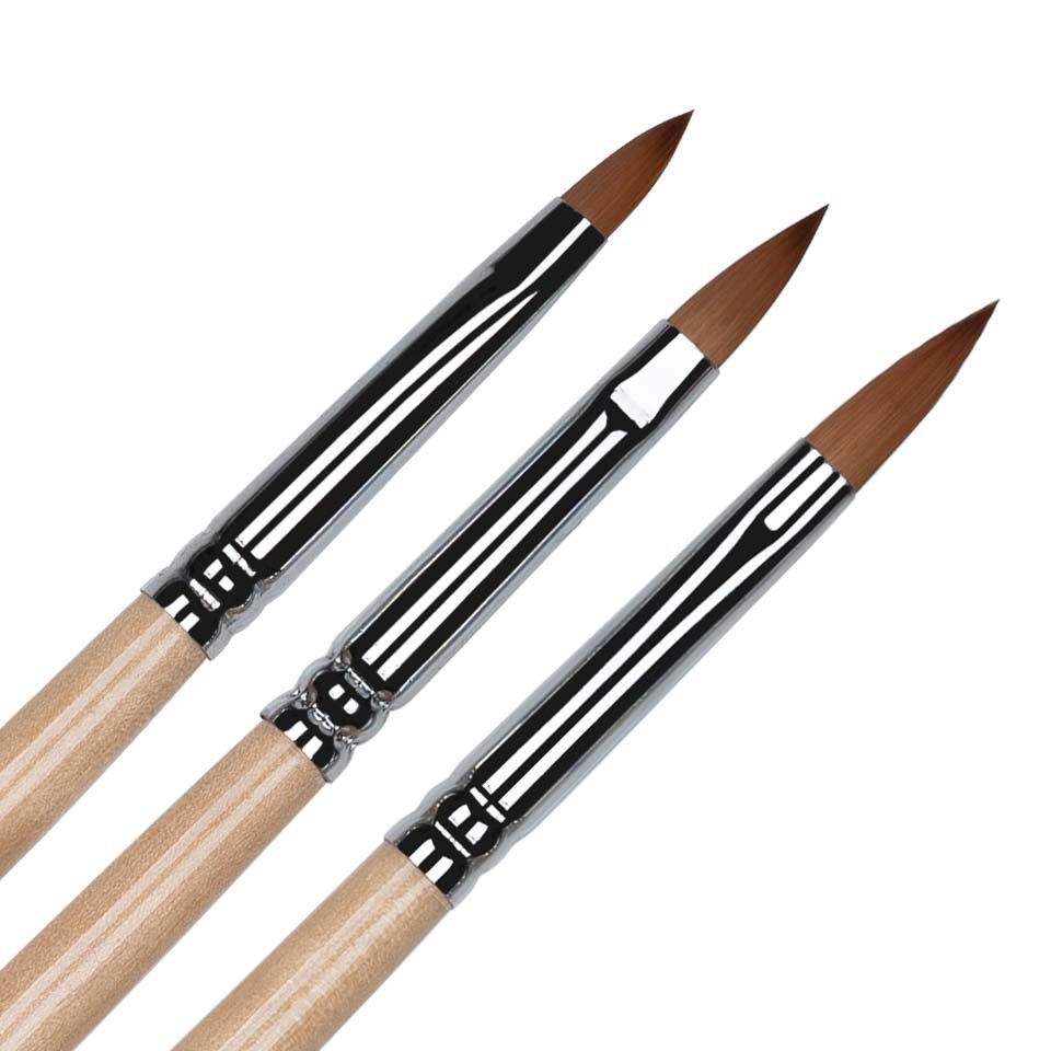 Set 3 Pensule Acril Limba de Pisica LUXORISE