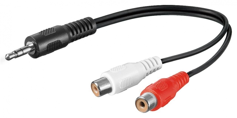 Cablu Jack 3.5mm la 2 RCA, 20cm, Stereo