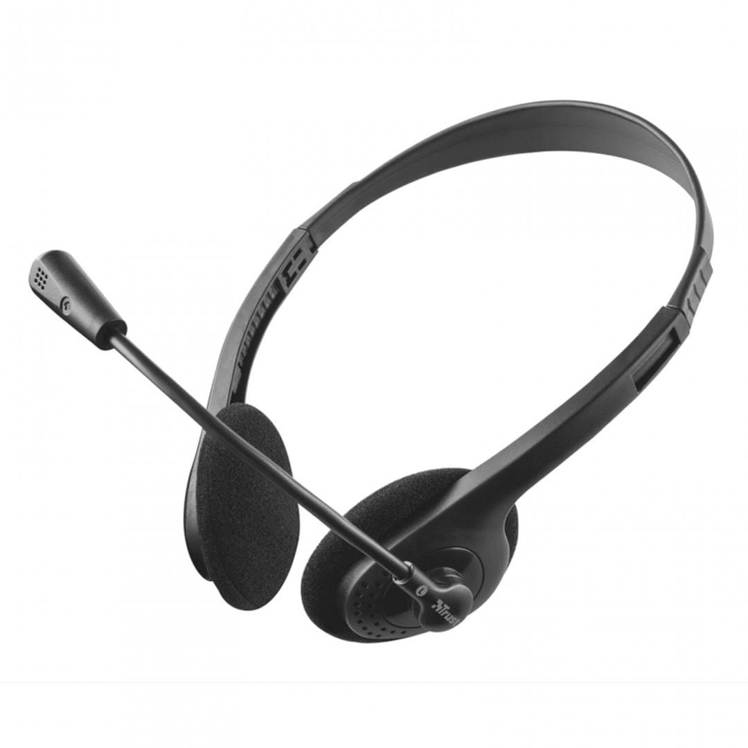 Casti Trust Primo Chat cu Microfon - Negru, Confort Premium - imagine 2