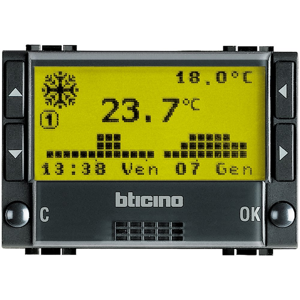 Cronotermostat Bticino L4451 Antracit, Control Încălzire
