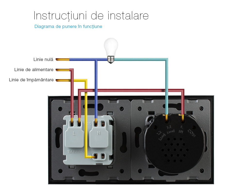 Intrerupator si Priza Livolo cu Touch si Rama Sticla - imagine 18