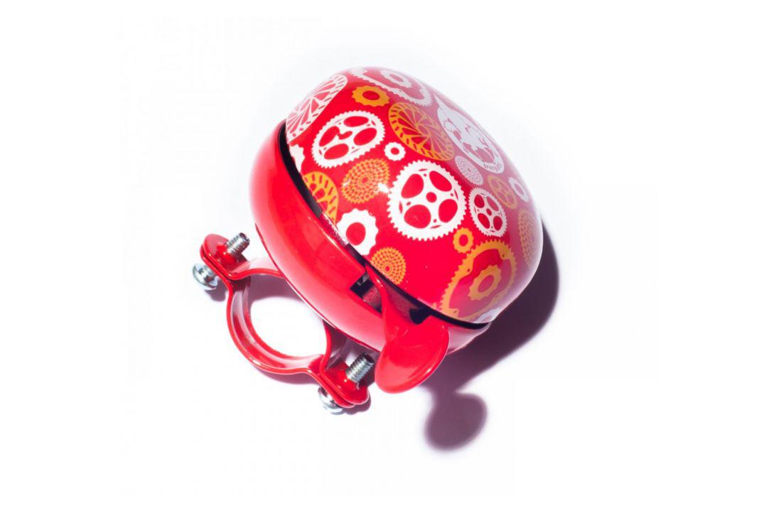 Sonerie Ding-Dong Pegas 60mm - Oțel, Model Vintage Roșu - imagine 3