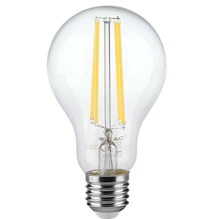 Bec LED filament V-TAC A60 E27 12W alb cald 3000K