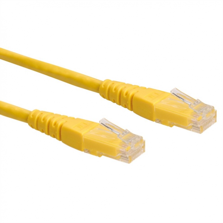 Cablu UTP Cat.6 0.3m Galben Roline