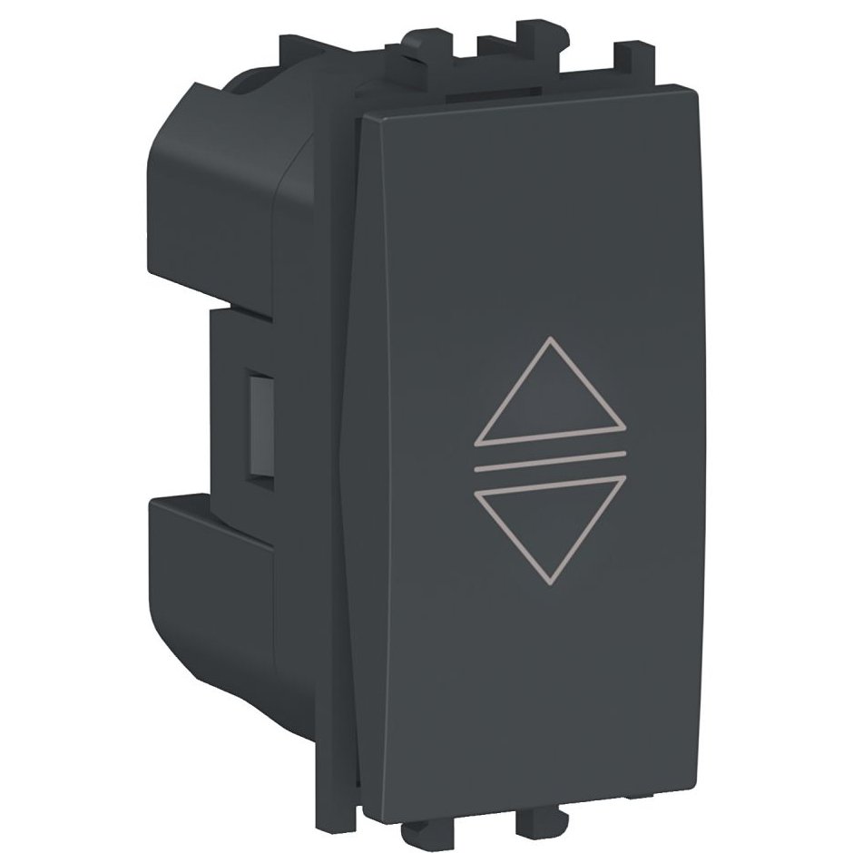 Intrerupator Jaluzele Schneider Easy Styl, 1 Modul, Negru