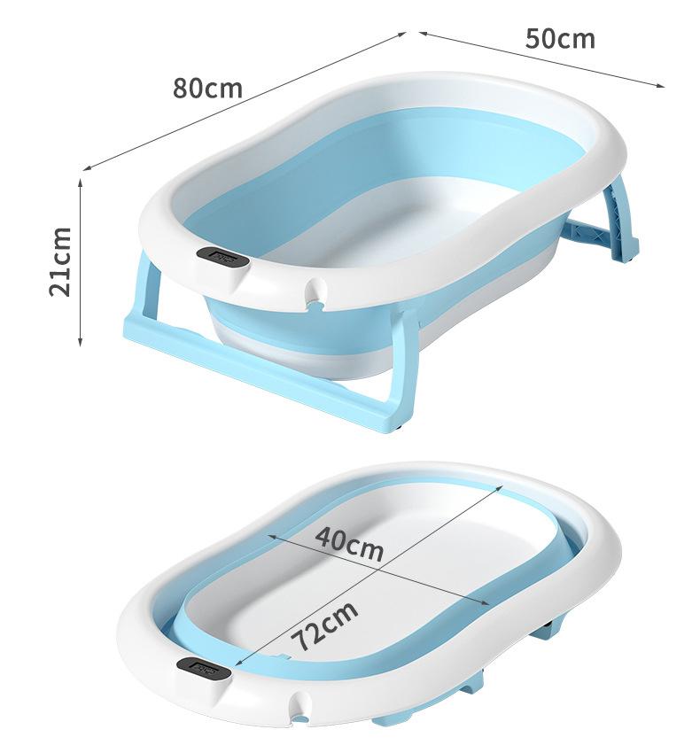 Cădiță Bebeluși Pliabilă cu Termometru Digital | U-Grow - imagine 4