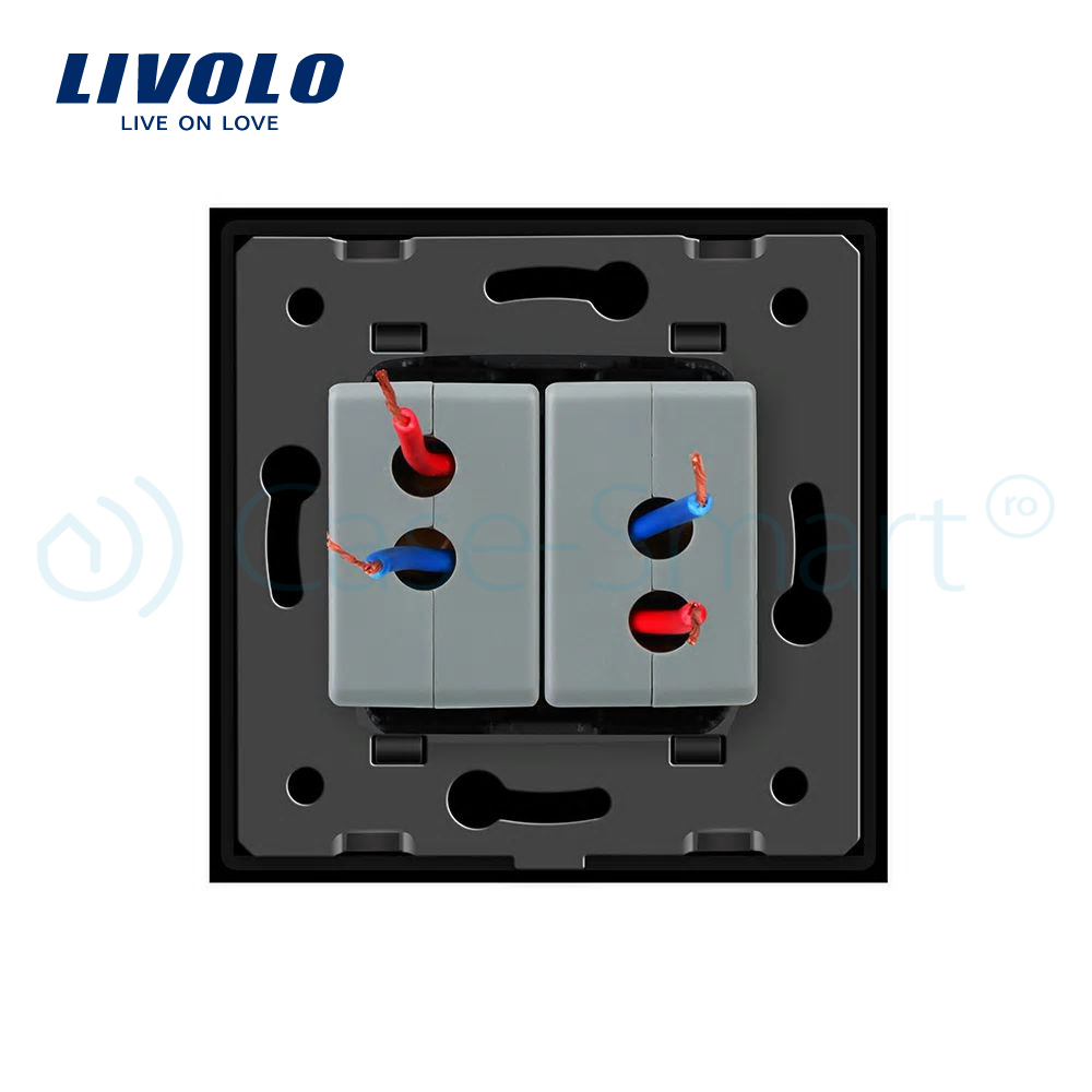 Priza Dubla USB Livolo cu Rama Sticla - imagine 8