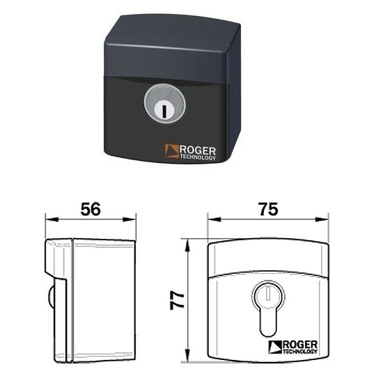 Selector cu cheie Roger R85/60ES IP54 Antifurt