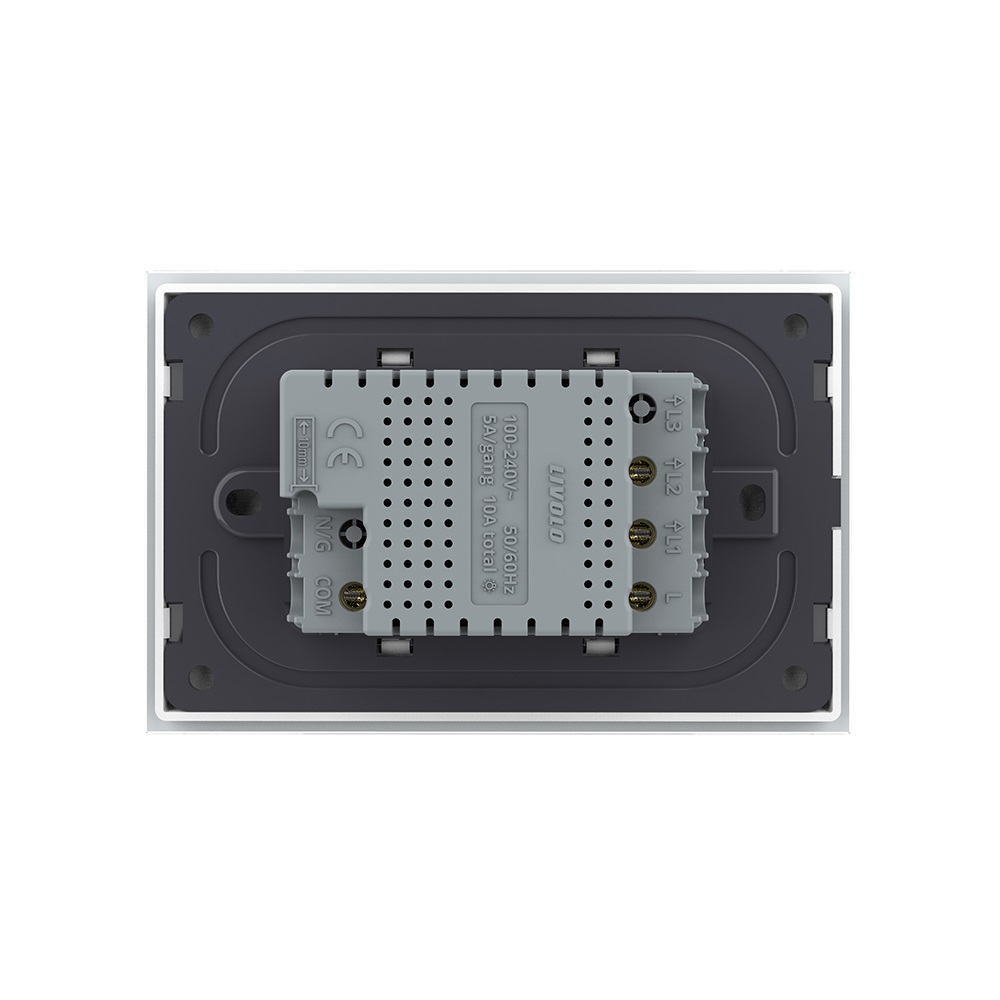 Intrerupator Touch Dublu Livolo, Rama Sticla, Standard Italian - imagine 4