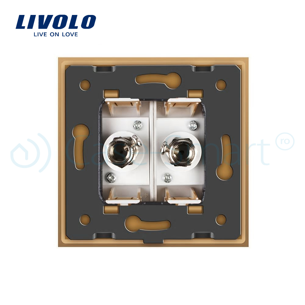 Priză TV Dublă Livolo cu Ramă Sticlă - imagine 20