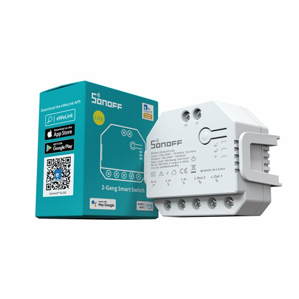 Releu Wi-Fi Sonoff Dual R3 Lite, 2 Canale, Control Inteligent - imagine 4
