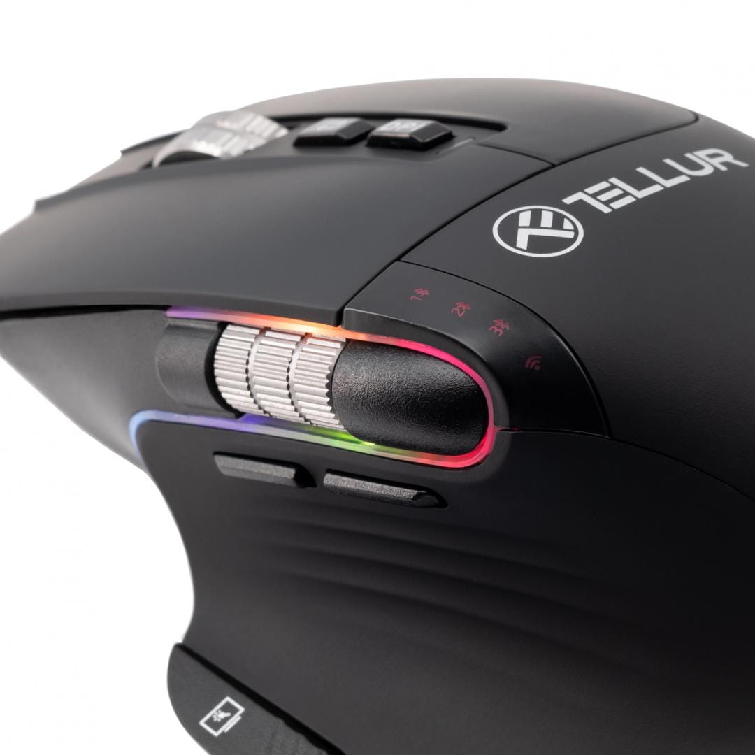 Mouse Wireless Tellur Shade Silent Click 3200 DPI RGB Negru - imagine 6