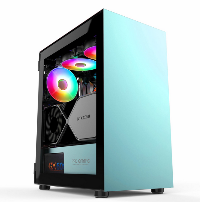 Carcasa PRO GAMING MYRMIDON ARGB Mini Tower Verde - Tempered Glass