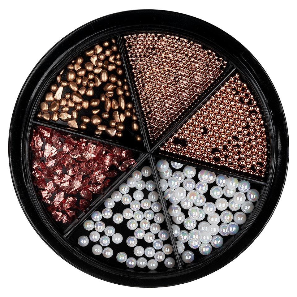 Strasuri Unghii LUXORISE Royal White & Rose, 6 modele
