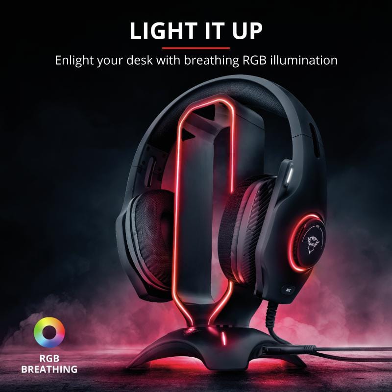 Suport Casti Trust GXT 265 Cintar RGB cu 2 Porturi USB - imagine 13