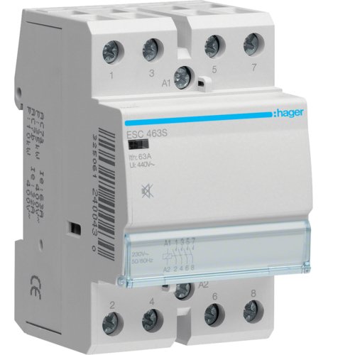 Contactor silențios Hager ESC463S 63A 4P 230V